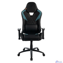 Кресло игровое Filum FL-CH-G-060 пластиковая крестовина, спинка/сиденье экокожа с прострочкой с тканевыми элементами, поясничная подушка, подушка-подг (1113088)