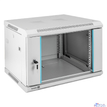 Exegate EX298599RUS Шкаф телекоммуникационный 19" настенный 6U ExeGate EC-WM-6U.450.G.GREY (19”, 6U, 600x450x370mm (ШхГхВ), передняя дверь закаленное стекло, съемные боковые панели, пыле- и влагозащит