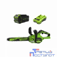 Greenworks G40CS30IIK2 Цепная пила аккумуляторная , 40V, 30 см,  с 1* АКБ 2А*ч и ЗУ [2007807UA]