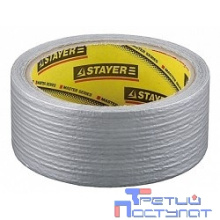 Лента STAYER "MASTER" "UNIVERSAL" клейкая,армированная, влагостойкая. 48мм х 10м, металлик [12080-50-10]