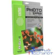 Cactus CS-GA4200100 Фотобумага глянцевая, А4, 200 г/м2, 100 листов