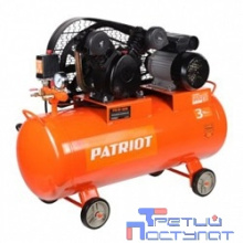 PATRIOT Expert Компрессор поршневой ременной [525306325] { PTR 50-450A, 450 л/мин, 10 бар, 2200 Вт, 50 л, быстросъемный 1/4" + "елочка" }