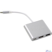 Telecom Кабель-концентратор USB3.1 TypeCm -->HDMI+USB3.0 +PD charging 4K@30Hz <TUC010T>