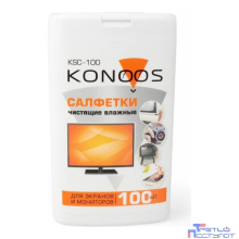 Konoos KSC-100 Салфетки для экранов в компактной банке, 100 шт