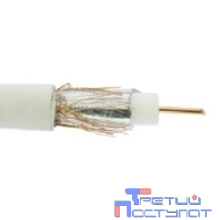 Кабель RG-6U+CU, 64*, 75 Ом, 100м., белый  REXANT [01-2223]