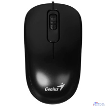 Мышь проводная Genius DX-110, USB, оптическая, разрешение 1000 DPI, 3 кнопки, кабель 1.5m, для правой/левой руки. Цвет: черный (31010009400)