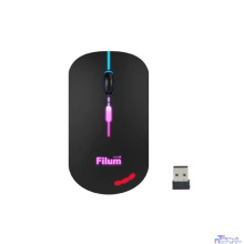 Мышь Wireless Filum FL-MBT25-BK оптическая USB/BT 4 кл., DPI: 800/1200/1600, питание АА 1 шт., черная, Windows XP/Vista/7/8/10, MacOS