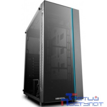 Deepcool MATREXX 55 ATX, Black, LED strip (front), Стекл. фронтальная и боковая панели, Без БП