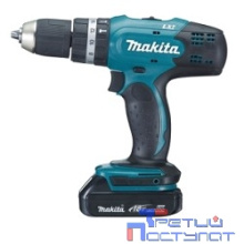 Makita DHP453SYE Дрель-шуруповерт аккумуляторная ударная [DHP453SYE] {18В,2х1.5Ач Li-ion,БЗП-13мм,0-400\1300об\м,42\27Нм,1.7кг,чем,совм с 4Ач Li-ion}