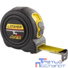 STAYER BlackMax 5м / 25мм рулетка в ударостойком полностью обрезиненном корпусе  и двумя фиксаторами [3410-05-25_z02]
