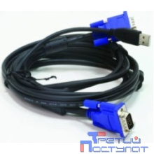 D-Link DKVM-CU3/B1A Кабель KVM длиной 3 м с разъемами VGA и USB