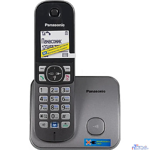 Panasonic KX-TG6811RUM (серебристый) {Беспроводной DECT,40 мелодий,телефонный справочник 120 зап.}