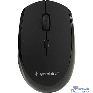 Gembird MUSW-354 {Мышь беспроводная, черный, бесш.клик, soft touch,3кн.+колесо-кнопка, 2400DPI, 2,4ГГц}