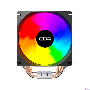 CBR-CC-3190-RGB-PWM Кулер для процессора, Al+Cu, 3 heat pipes, Socket 775/1366/1155/1156/1150/1151/1200/1700/AM2/АМ2+/АМ3/AM3+/FM1/FM2/AM4/AM5, TDP 190W, 120mm Fan, 2300RPM, HB, RGB, PWM, 36db