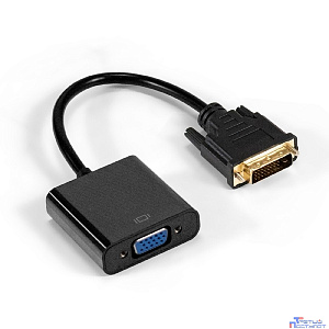 Exegate EX294677RUS Кабель DVI-D-VGA ExeGate EX-CC-DVID-VGAF-0.2 (25M/15F, 0,2м, позолоченные контакты)