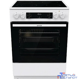 Плита Электрическая Gorenje GECS6C70WC белый/черный стеклокерамика (без крышки)