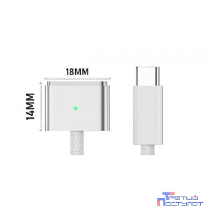 KS-is KS-806gen3-W-2 Кабель для зарядки USB-C M Magsafe 2 F, 2м белый