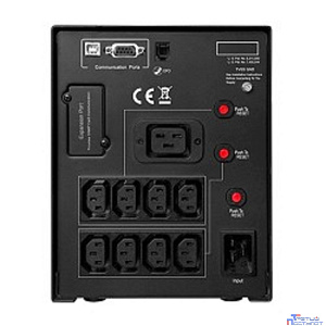 ИБП CyberPower PR2200ELCDSL {Line-Interactive, Tower, 2200VA/1980W USB/RS-232/EPO/SNMPslot (8 IEC С13, 1 IEC C19), 12В/9 Ач х 4}