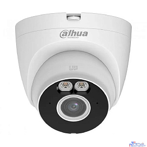 DAHUA DH-IPC-T4AP-PV-0280B Уличная купольная IP-видеокамера Smart Dual Light 4Мп, 1/3” CMOS, объектив 2.8мм, видеоаналитика ИК 30м, LED 30м, микрофон, динамик, Wi-Fi 2.4ГГц, IP67, металл/пластик