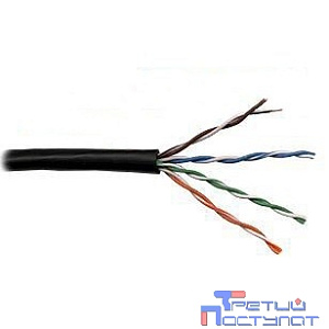 Lanmaster LAN-5EUTP-OUT Кабель информационный Lanmaster LAN-5EUTP-OUT кат.5е U/UTP не экранированный 4X2X24AWG PE внешний 305м черный