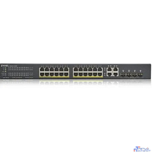 ZYXEL GS192024HPV2-EU0101F Гибридный Smart PoE+ коммутатор NebulaFlex GS1920-24HPv2, 24xGE PoE+, 4xCombo (SFP/RJ-45), бюджет PoE 375 Вт, автономное/облачное управление