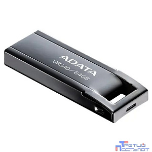 A-DATA Flash Drive 64GB UR340 USB3.2 черный [AROY-UR340-64GBK]