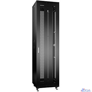Cabeus ND-05C-47U60/100-BK Шкаф монтажный телекоммуникационный 19" напольный для распределительного и серверного оборудования 47U 600x1000x2277mm (ШхГхВ) передняя и задняя перфорированные двери, ручка