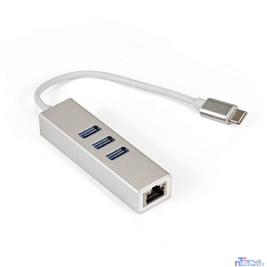 ExeGate EX294188RUS Кабель-адаптер ExeGate EXE-77C-45 (USB3.0 Type C --> 3xUSB3.0 + 1xRJ45 UTP 1000Mbps RLT8153)