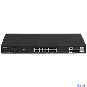 Tenda TEG2220P-16-250W Коммутатор управляемый PoE, 18 портов, 18x 1 Гбит/с, SFP 2x1 Гбит/с, PoE 16x 30Вт (до 230Вт)