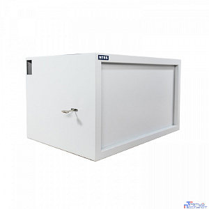 NTSS Шкаф настенный антивандальный пенал NTSS WAP 6U 550*325мм, 2 профиля 19, сварной, серый RAL 7035 NTSS-WAP6U5532