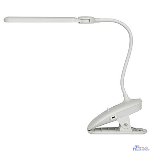 ЭРА Б0057207 Настольный светильник NLED-512-6W-W светодиодный аккумуляторный на прищепке белый