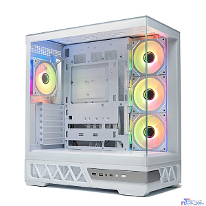 XASTRA Корпус Q700 4ARGB-C10-UC White ATX/Aquarium/Screewless/4x120mm ARGB PWM mirror fans/Argb+PWM HUB 10port/Type C Q700-4FM12A-C10-UC-WH