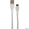 PERFEO Кабель USB A вилка - C вилка, 2.4A, серый, силикон, длина 1 м., ULTRA SOFT (U4711)