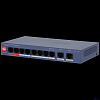 DAHUA DH-CS4010-8ET2GT-110 8-портовый PoE коммутатор управляемый 8 RJ45 10/100Мбит/с (PoE/PoE+/Hi-PoE/IEEE 802.3bt), 2 RJ45 10/100/1000Мбит/с (uplink); 1~2 до 90Вт, 3~8 до 30Вт, суммарно до 110Вт