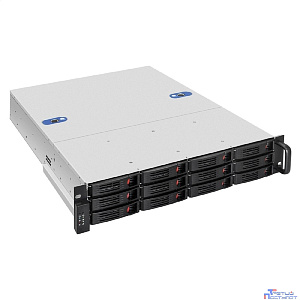 Exegate EX281295RUS Серверный корпус ExeGate Pro 2U550-HS12 <RM 19", высота 2U, глубина 550, БП 1U-600ADS,12xHotSwap, USB>