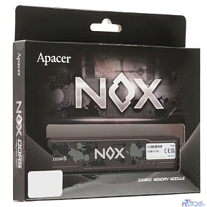 Оперативная память Apacer  DDR5  32GB  5200MHz DIMM NOX Black Gaming Memory (PC5-41600) CL40 1.25V (Retail) 2048*8  Heat Sink (Retail) 3 years (AH5U32G52C522MBAA-1)