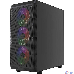 Powercase Mistral Micro EM22, Tempered Glass, 4x120mm FRGB fan, чёрный, mATX (CMMEM22B-L4)