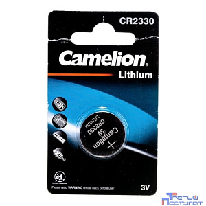 Camelion CR2330 BL-1 (CR2330-BP1, батарейка литиевая,3V)