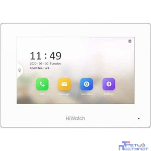 Видеодомофон HiWatch VDP-H3211W IP с WI-FI Сенсорный 7" TFT LCD экран 1024*600; встроенные микрофон и динамик; слот для SD карты до 32Гб; Wi-Fi 2.4ГГц
