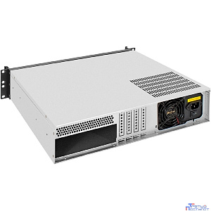 Exegate EX298497RUS Серверный корпус ExeGate Pro 2U400-04AL <RM 19", высота 2U, глубина 400, передняя панель - алюминий, БП 600ADS, 2*USB>