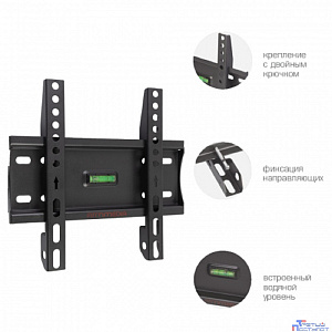 Arm Media PLASMA-5 new черный 15"-47" макс.40кг настенный фиксированный