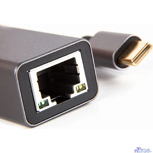 VCOM DU320M Кабель-переходник USB 3.1 Type-C -->RJ-45 1000Mbps Ethernet, Aluminum Shell, 0.15м VCOM <DU320M>[4895182256361]