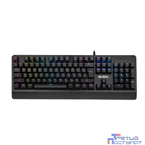Механическая игровая клавиатура SVEN KB-G9700 (104 кл,+12Fn,RED switch, RGB, мет, корпус)