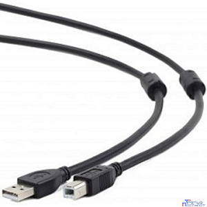 Cablexpert Кабель USB 2.0 Pro CCF2-USB2-AMBM-6, AM/BM, 1.8м, экран, 2феррит.кольца, черный, пакет