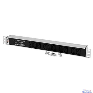 REM Блок розеток Rem-10 без шнура с фил. и инд., 10 IEC 60320 C13, вход IEC 60320 C14, 10A, алюм., 19" (R-10-10C13-FI-440-Z)