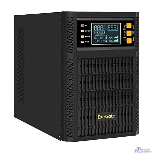 Exegate EX296948RUS ИБП On-line ExeGate PowerExpert TL-2000.LCD.AVR.3SH.USB.RS232.SNMP <2000VA/2000W, On-Line, PF=1, LCD, 3*Schuko, RS232, USB, SNMP-slot, встроенные батареи 12V 7.2Ah - 4шт, Tower, ме
