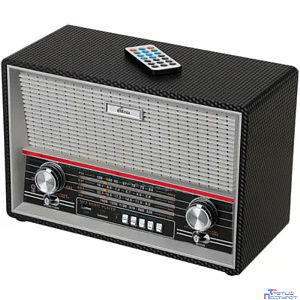 RITMIX RPR-102 CARBON {ФМ радиоприёмник 4-диапазонный (FM/AM/SW1/SW2), с разъемом для наушников, вход AUX, воспр с micro SD карт пам. или USB флэш носителей, д/у}