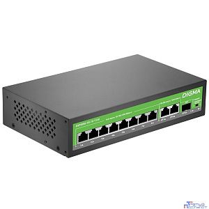 Digma DSP208G-2G-1S-T120 Коммутатор (L2) 10х1Гбит/с 1SFP 8PoE 8PoE+ 120W неуправляемый