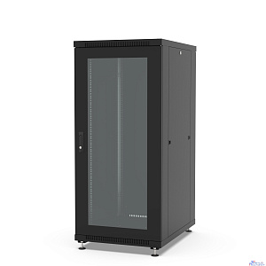 Шкаф напольный 19", 27U Filum FL-NT-2768GM1M-BK NETWORK (ШхГхВ) 600x800x1098 мм, двери: стеклянная/сплошная металл, цвет черный RAL9005