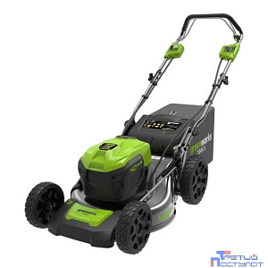 Greenworks GD40LM46SP Газонокосилка аккумуляторная, 40V, 46см, самоходная, бесщеточная, c 1хАКБ 5 Ач и ЗУ [2506807UG]